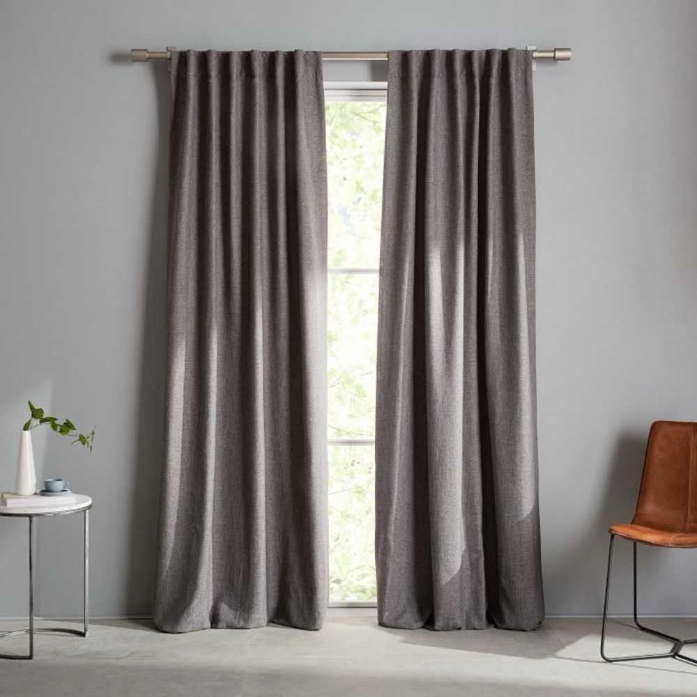 West Elm Curtains – Set of 2 – Charcoal – 48”W x 108”L Each – Perfect Condition